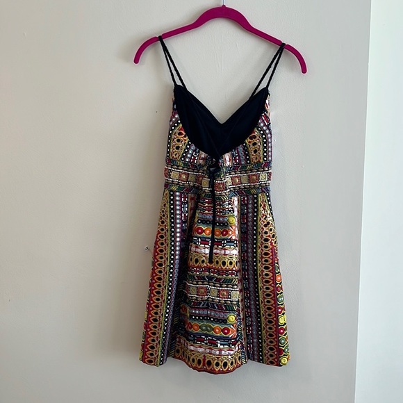 Alice + Olivia Tayla Embroidered Mini Dress 0 - Picture 6 of 6